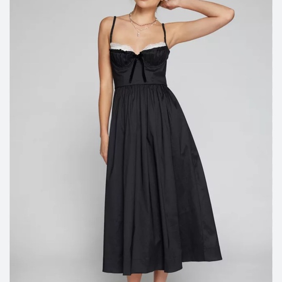 salvador midi dress Salvador Daisy Meadow Raffia Fringe Midi Dress